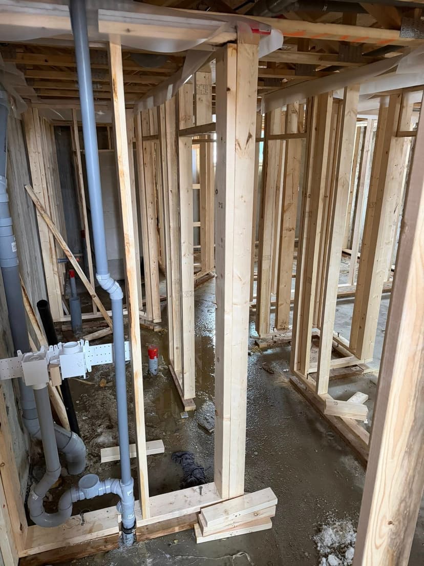 Framing construction in progress