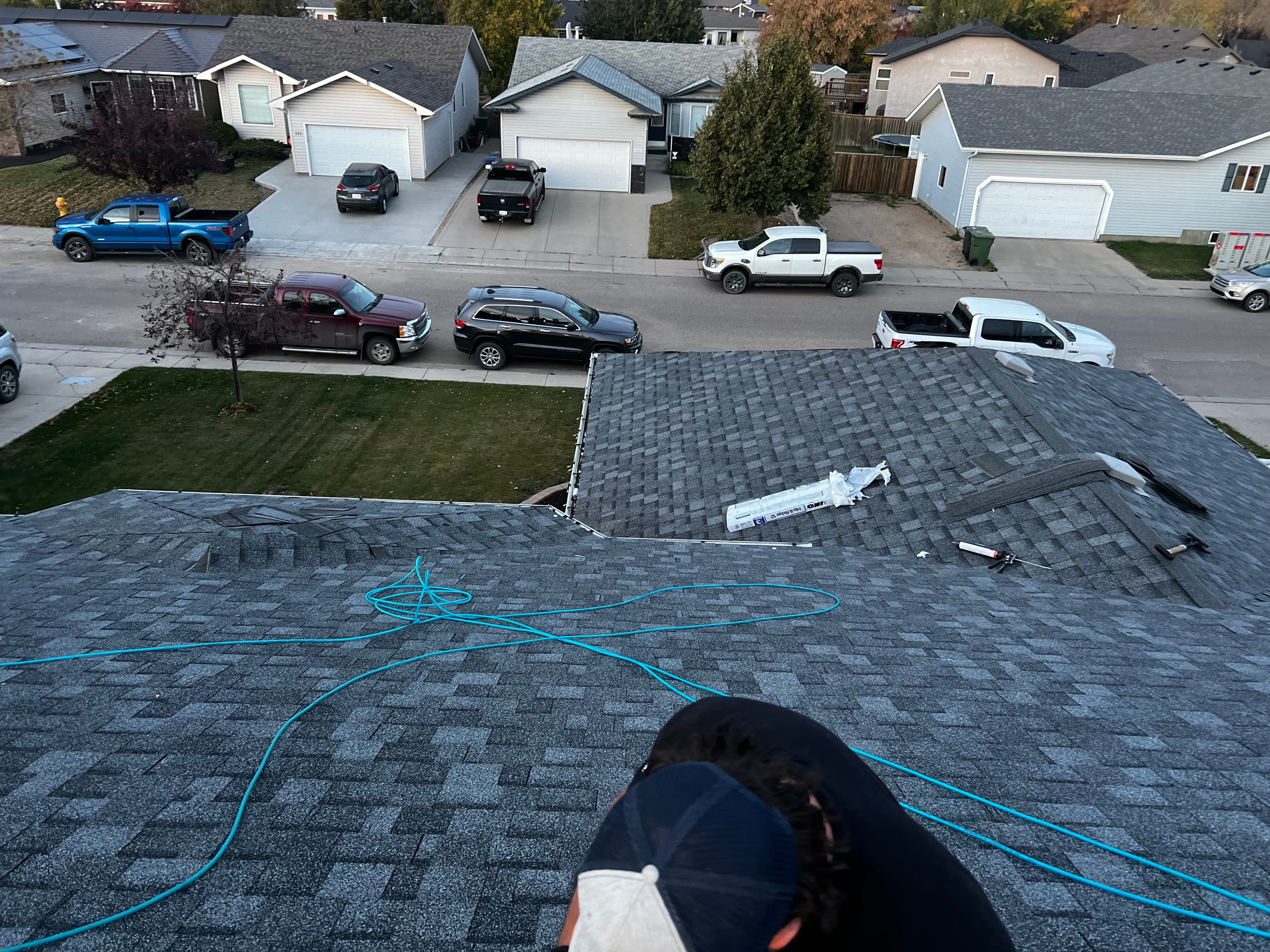 WLG Homes asphalt shingle roof replacement on a bi-level in Saskatoon
